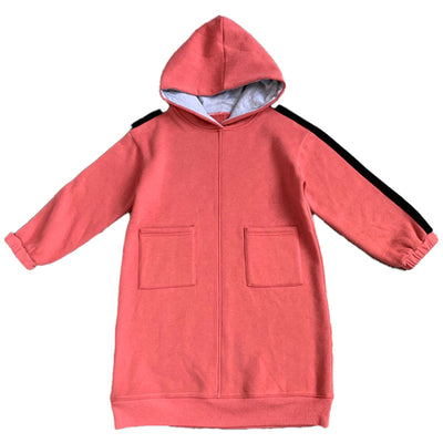 Vestido Infantil Abrigado con Capucha y Forro de Terciopelo para Niñas - Image 11