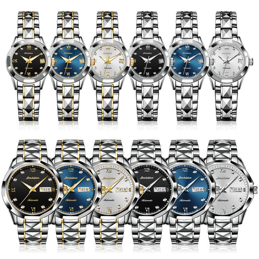 Reloj Mecánico Elegante de Gran Esfera para Parejas - Image 7