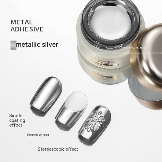 Adhesivo Metálico para Manicura Francesa - Oro y Plata - Image 6