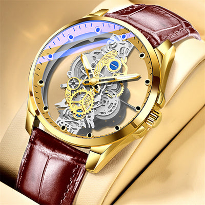 Reloj Automático Esqueleto Dorado de Lujo para Hombre - Image 33