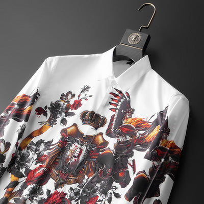 Camisa Manga Larga para Hombre con Detalles en Strass y Acabado Premium - Image 4