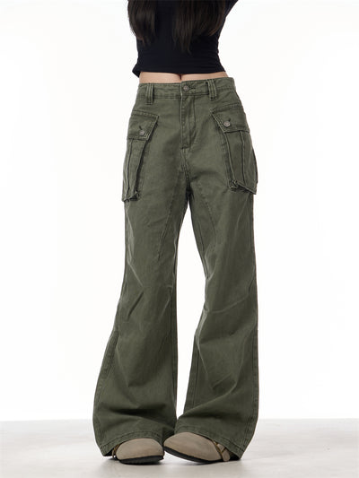 Overol Vintage Desgastado con Bolsillos Grandes - Image 12