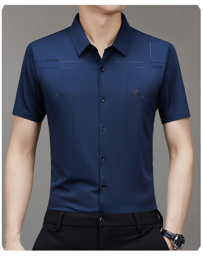 Camisa Ejecutiva de Manga Corta sin Costuras - Comodidad Profesional - Image 8