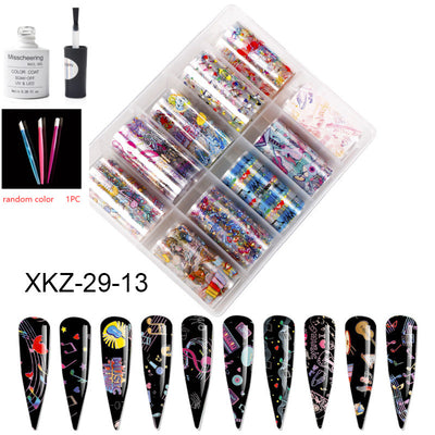 Set de 12 Láminas Decorativas para Uñas - Transferencias Nail Art - Image 86
