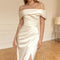 Vestido de Novia Blanco Minimalista Asimétrico Lyiq