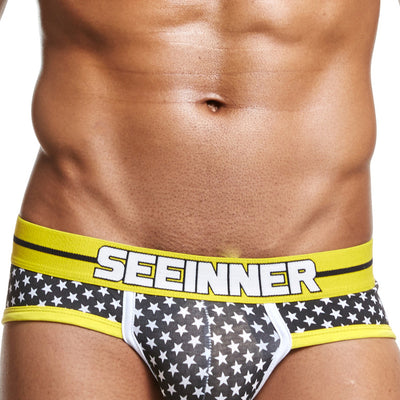 Calzoncillos de Algodón Peinado para Hombre con Diseño Estrella - Image 13