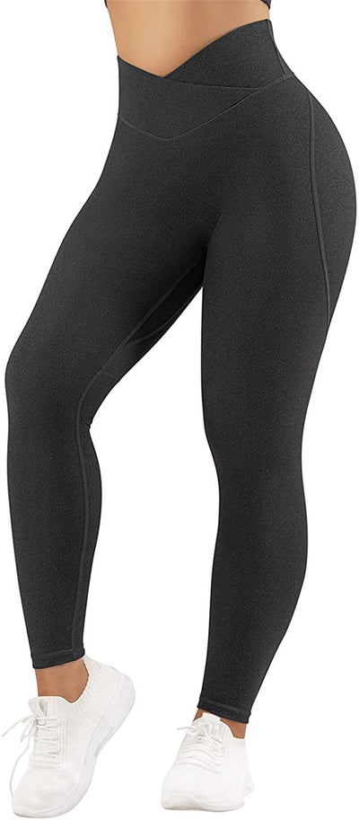 Pantalones de Yoga Talle Alto con Estampado Cruzado en Caderas - Image 5