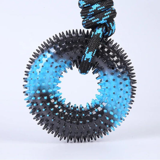 Cuerda Interactiva Doble Color para Perros - Juguete Resistente a Mordidas con Nudo - Image 2