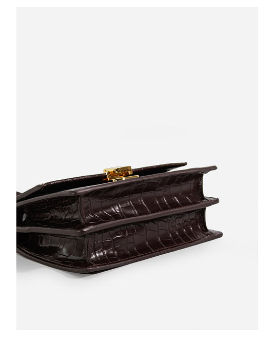 Bolso Baguette de Hombro Único con Patrón Texturizado - Image 14