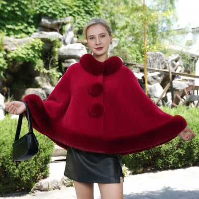 Capa Cardigan de Piel Blanca con Cuello de Peluche Estilo Inverness - Image 6