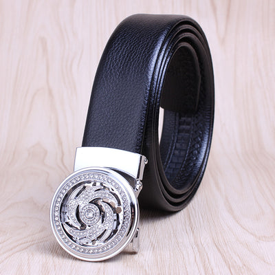 Cinturón de Cuero para Hombre con Hebilla Automática The Time Goes By - Image 5