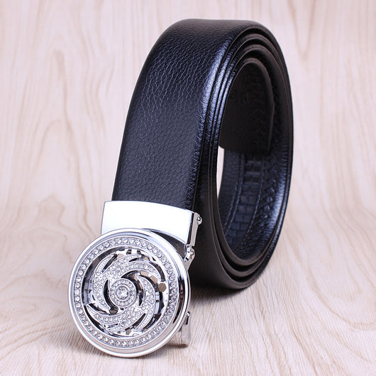 Cinturón de Cuero para Hombre con Hebilla Automática The Time Goes By - Image 5