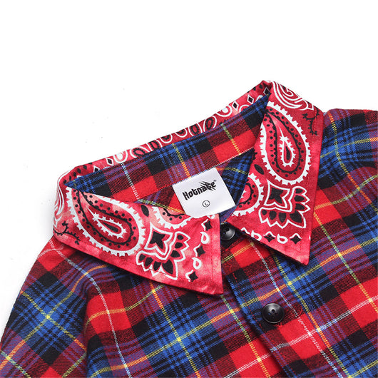 Camisa Manga Larga para Hombre con Aplicación de Flor de Cajuil y Orilla Cruda - Image 4