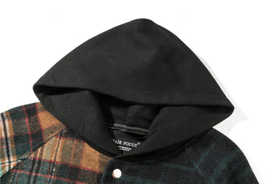 Sudadera Cardigan Cuadros con Capucha Oversize Estilo Europeo - Image 8