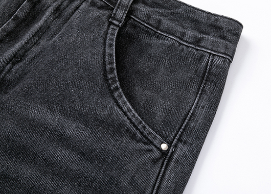 Pantalones Vaqueros Rectos Anchos Rotos con Flecos - Image 16