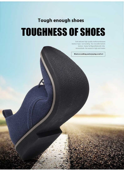 Zapatos Casuales Talla Grande Hombre Estilo Británico Acolchonados - Image 26
