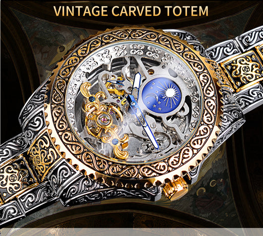 Reloj Mecánico Tourbillon Esqueleto Lujo para Hombre - Image 5