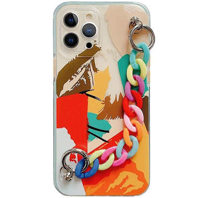 Funda de Silicona para Teléfono con Cadena de Muñeca Colorida - Image 8