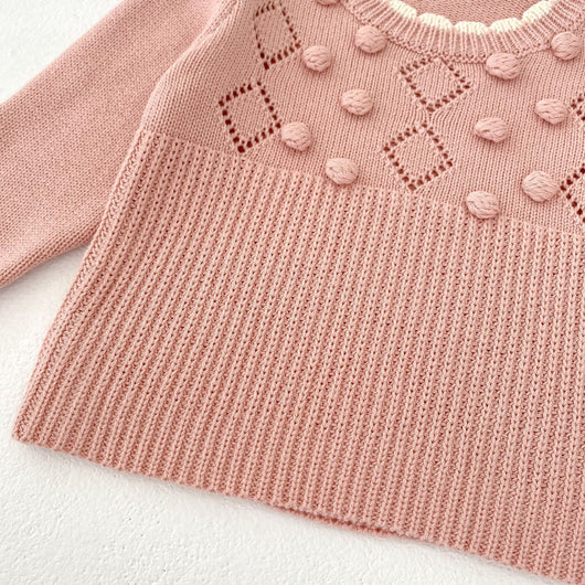 Conjunto de Suéter y Shorts para Bebé Niña 0-3 Años - Diseño Artesanal con Detalles Festoneados - Image 15