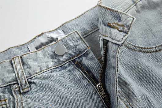 Jeans Holgados Retro con Rotos y Parches para Hombre - Image 16