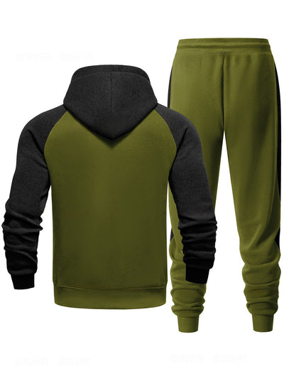 Sudadera con Capucha Raglan Bicolor para Hombre - Casual y Deportivo - Image 25