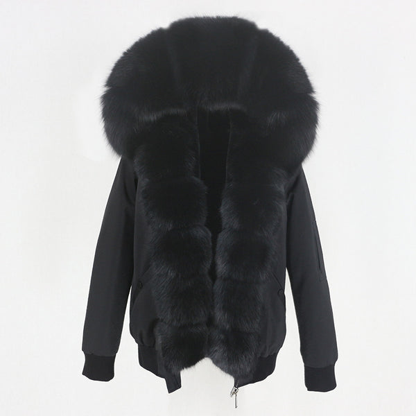 Parka con Forro de Piel de Mapache - Abrigo Térmico Premium