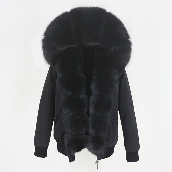 Parka con Forro de Piel de Mapache - Abrigo Térmico Premium
