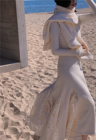 Vestido Ligero con Falda de Encaje Bordado - Image 7