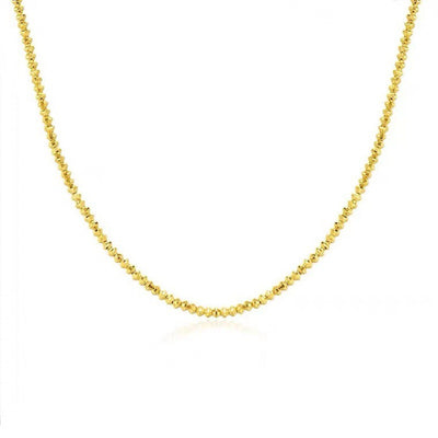 Collar de Oro 18K con Cadena de Ondas y Cuentas Láser - Image 5