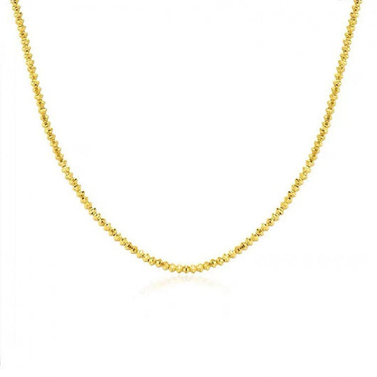 Collar de Oro 18K con Cadena de Ondas y Cuentas Láser - Image 5