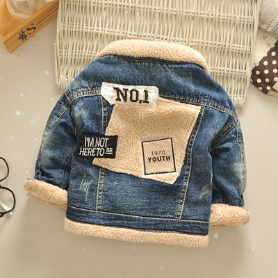 Chaqueta Infantil Acolchada con Cuello de Piel Estilo Coreano - Image 21