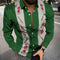 Camisa Casual de Manga Larga con Estampado 3D y Rayas