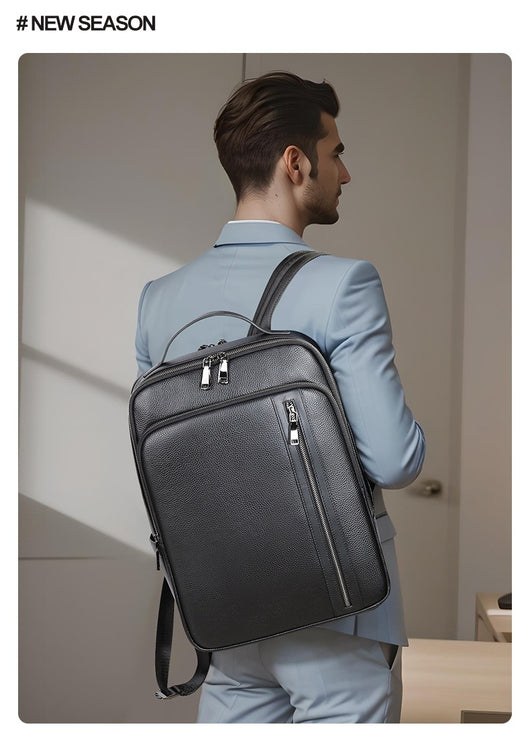 Mochila de Cuero para Hombre - Gran Capacidad Multifuncional - Image 5