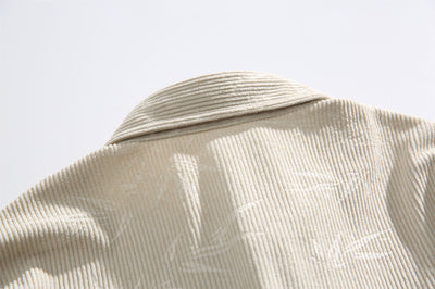 Camisa Retro Bambú Estilo Chino con Patrón Oscuro de Manga Corta para Hombre - Image 28
