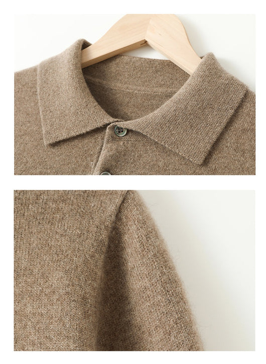 Suéter Tipo Polo de Cachemira Pura para Hombre - Image 24