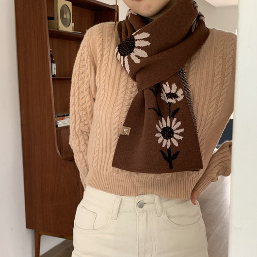 Bufanda de Lana Versátil Coreana para Otoño e Invierno - Image 8