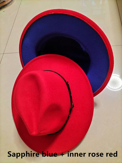 Sombrero Fedora Jazz con Combinación de Colores - Estilo Europeo y Americano - Image 8