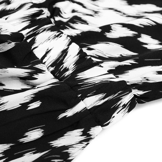 Jumpsuit Holgado con Escote V, Estampado y Detalles Recortados en Gasa - Image 16