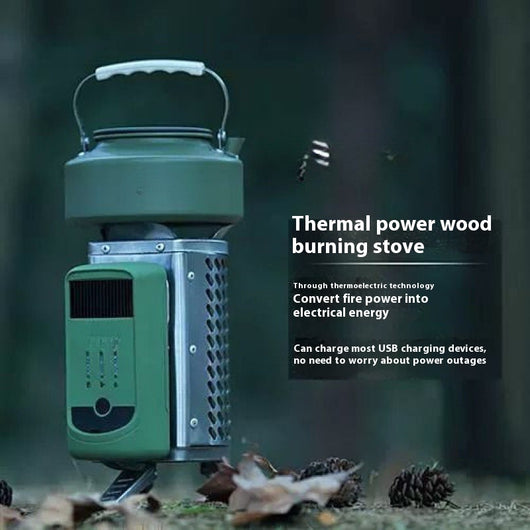 Estufa Portátil de Leña con Generador Térmico para Camping y Asados - Image 6