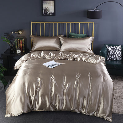 Juego de Cama Funda Nórdica Seda de Hielo Color Puro Verano - Image 8
