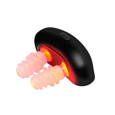 Black intelligent infrared nasal relief device with two translucent nasal probes, shown at an angle. - Image 5