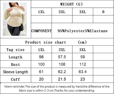 Blusa Elegante Hombros Descubiertos Ajustada de Manga Larga - Image 6