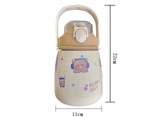 Termo de Acero Inoxidable de Gran Capacidad con Bombillas Reutilizables para Niñas - Image 7