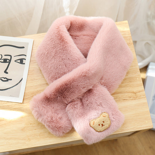 Bufanda Térmica Estilo Coreano con Oso Peluche - Versátil para Invierno - Image 15
