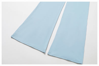 Pantalones Yoga Plisados Cintura Alta para Mujer - Diseño Acampanado Versátil - Image 34