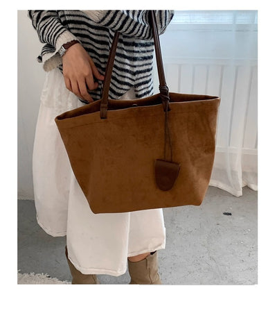 Bolso de Hombro Retro Ante Otoño Invierno Gran Capacidad Premium - Image 17