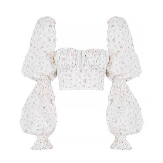 Blusa Elegante con Cuello Volante y Mangas Acampanadas - Image 2