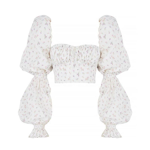 Blusa Elegante con Cuello Volante y Mangas Acampanadas