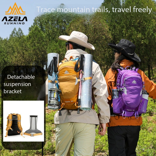 Mochila de Senderismo AZELA Gris - Mochila Multifuncional para Camping y Aventuras - Image 8
