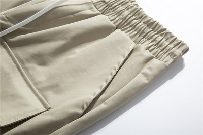 Pantalones Cargo Rectos con Múltiples Bolsillos Estampado Floral Cashew para Hombre - Image 9